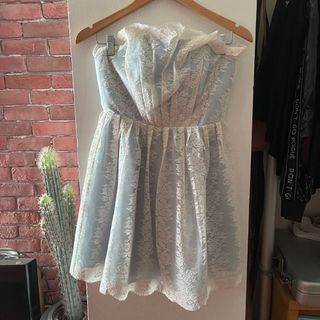 LOVE BONITO Baby Blue Lace Dress