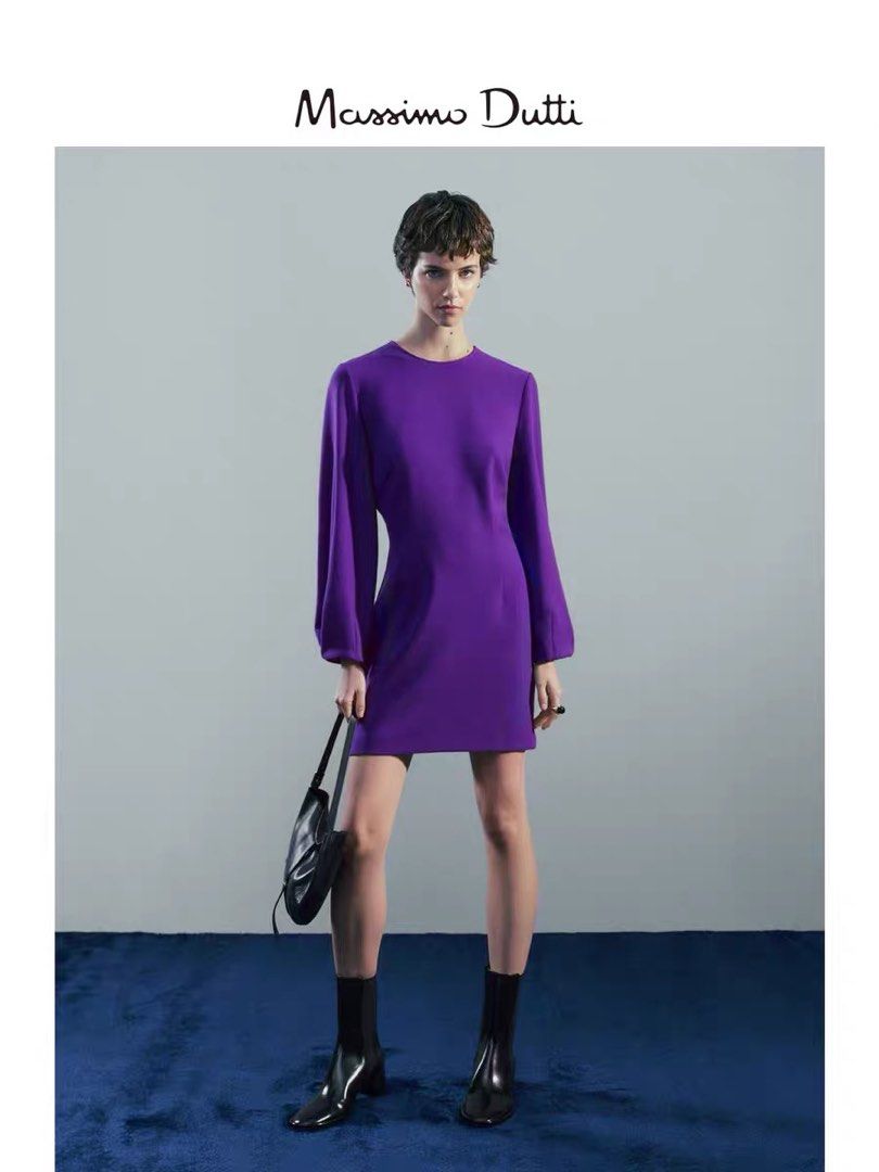 massimo dutti purple dress This item is unavailable