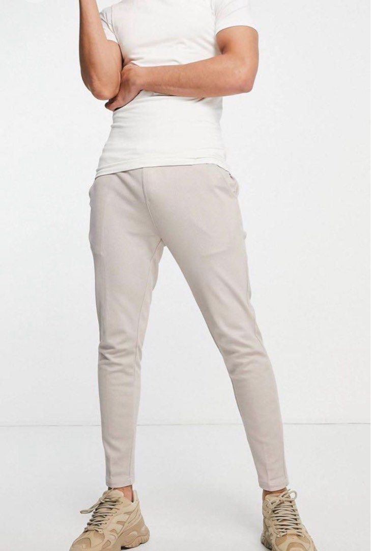 Mauvais ribbed smart joggers co ord Men s Fashion Bottoms