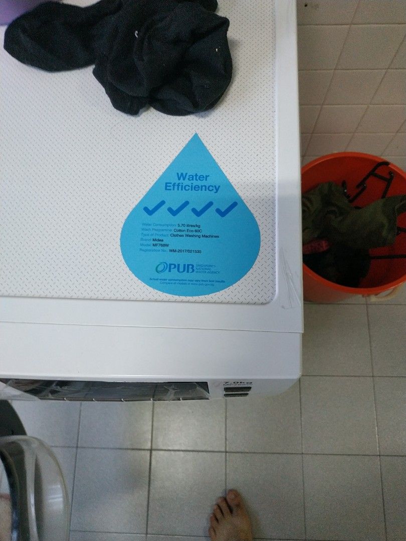 Midea front loader washing machine, TV & Home Appliances, Washing