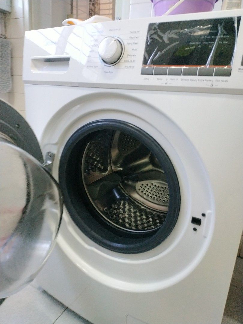 Midea front loader washing machine, TV & Home Appliances, Washing
