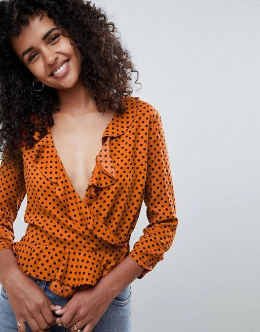 Miss selfridge polka discount dot top