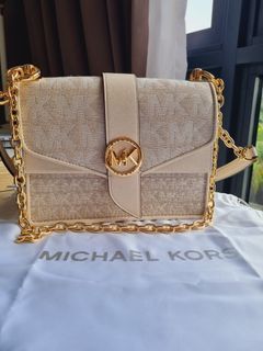 Michael Kors Beige Leather Small Ginny Camera Crossbody Bag Michael Kors