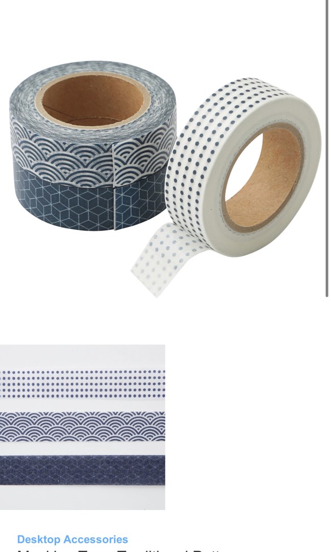 Pattern Muji Muji Masking Tape Traditional Pattern, 興趣及遊戲, 手作&自家設計, 工藝用品及工具 - Carousell