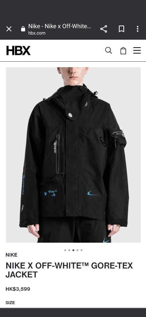 NIKE X OFF-WHITE™ GORE-TEX JACKET, 男裝, 外套及戶外衣服- Carousell