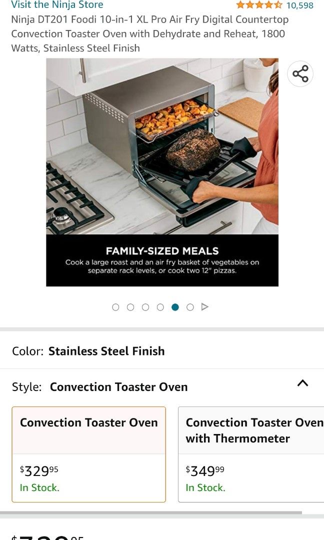 NINJA FOODI XL PRO AIR OVEN, TV & Home Appliances, Kitchen Appliances