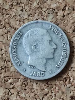 Philippine Coins (Spanish Era) | 1885 10 Centimos Alfonso XII (silver)