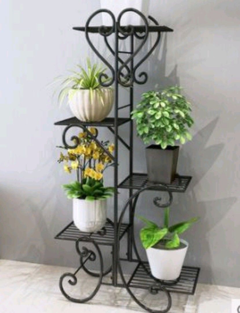 Plant Rack Plant Stand Wrought Iron Flower Pot Rack Metal Plant Stand