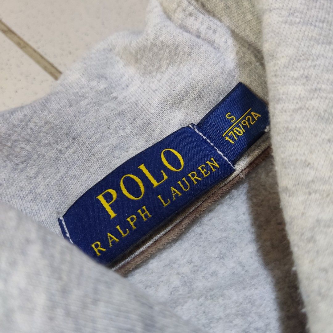 Ralph Lauren POLO by Ralph Lauren shawl collar sweatshirt, men's size M cotton black type Vintage Second Hand