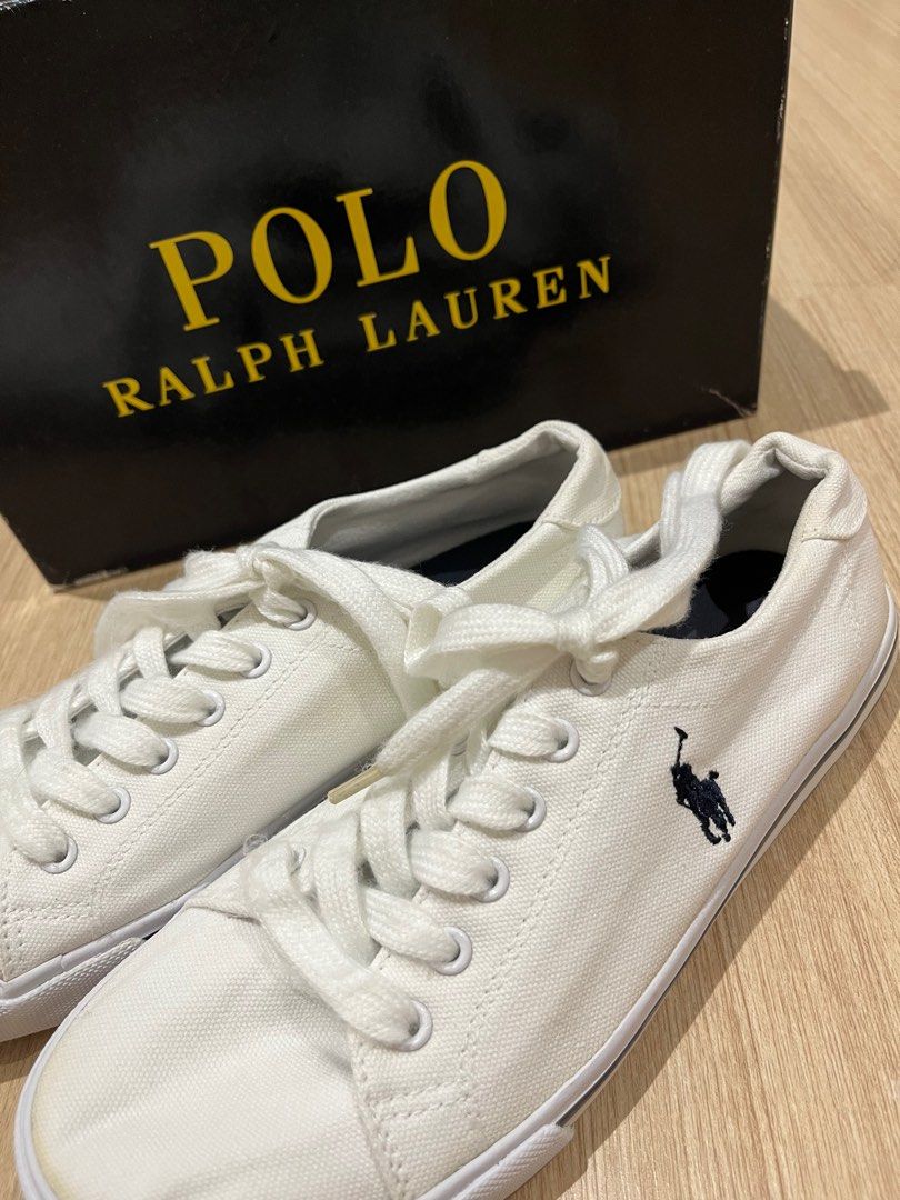 Polo Ralph Lauren White Sneakers, Women's Fashion, Footwear, Sneakers on  Carousell