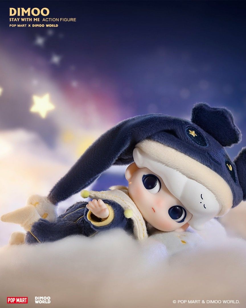 [POPMART NEW] POPMART DIMOO STAY WITH ME BJD ACTION FIGURE, Hobbies ...