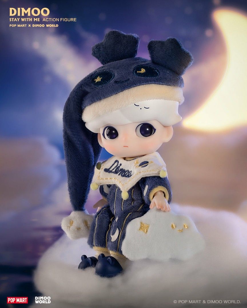 [POPMART NEW] POPMART DIMOO STAY WITH ME BJD ACTION FIGURE, Hobbies ...