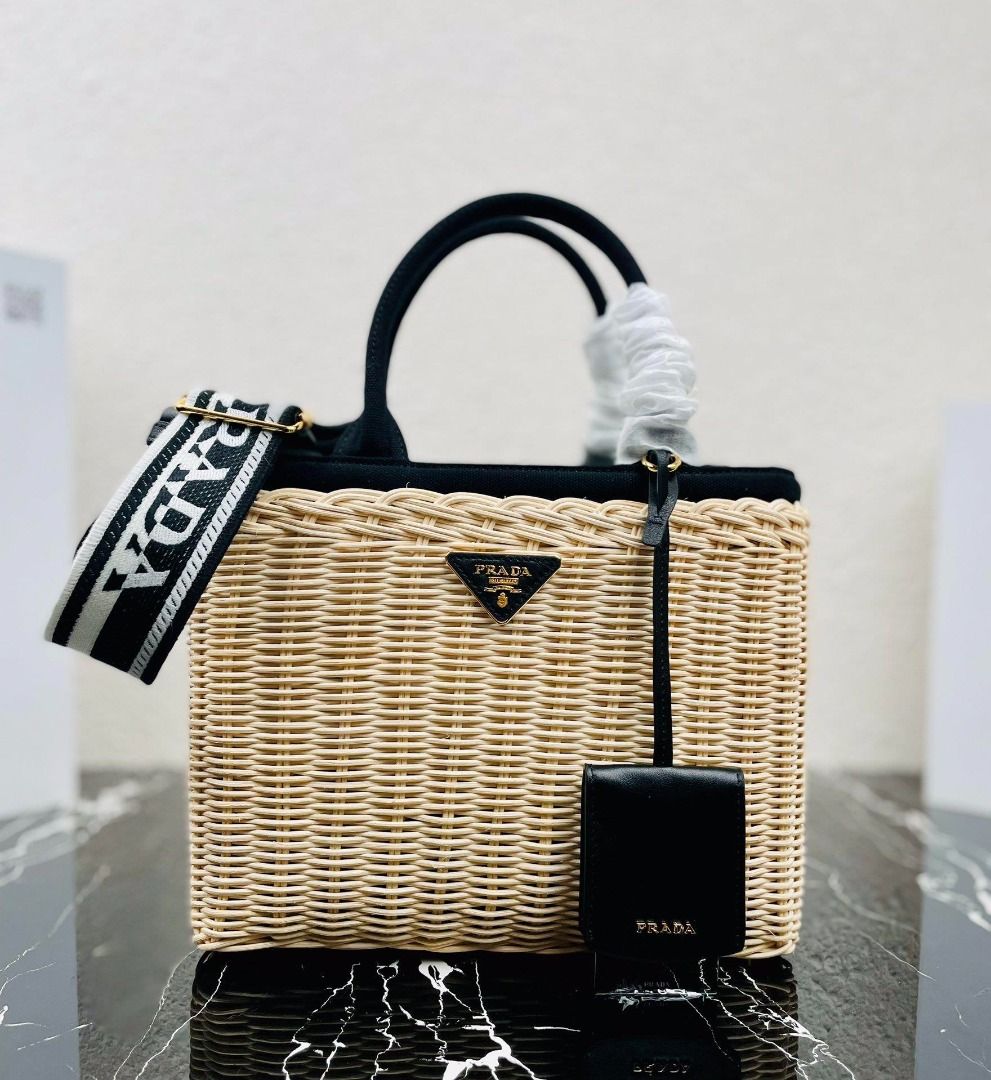 prada wicker clutch