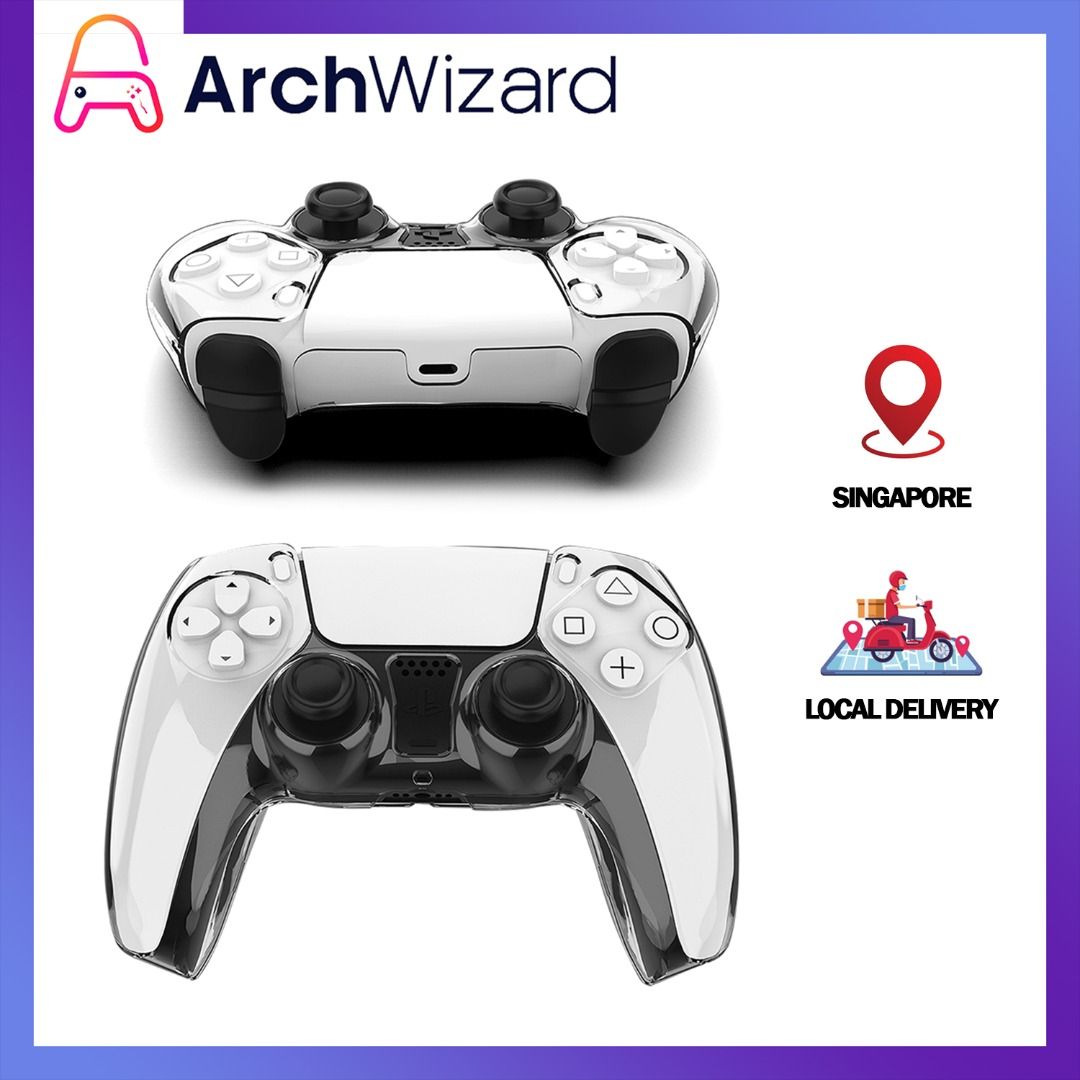 PS55 Clear Hard Shell Hard Case for DualSense Controller 索尼 PS5 DualSense  手柄 水晶透明 塑胶硬壳 🍭 PlayStation 5 Accessory - ArchWizard Retail 🍭, Video  Gaming, Gaming Accessories, Cases & Covers on Carousell