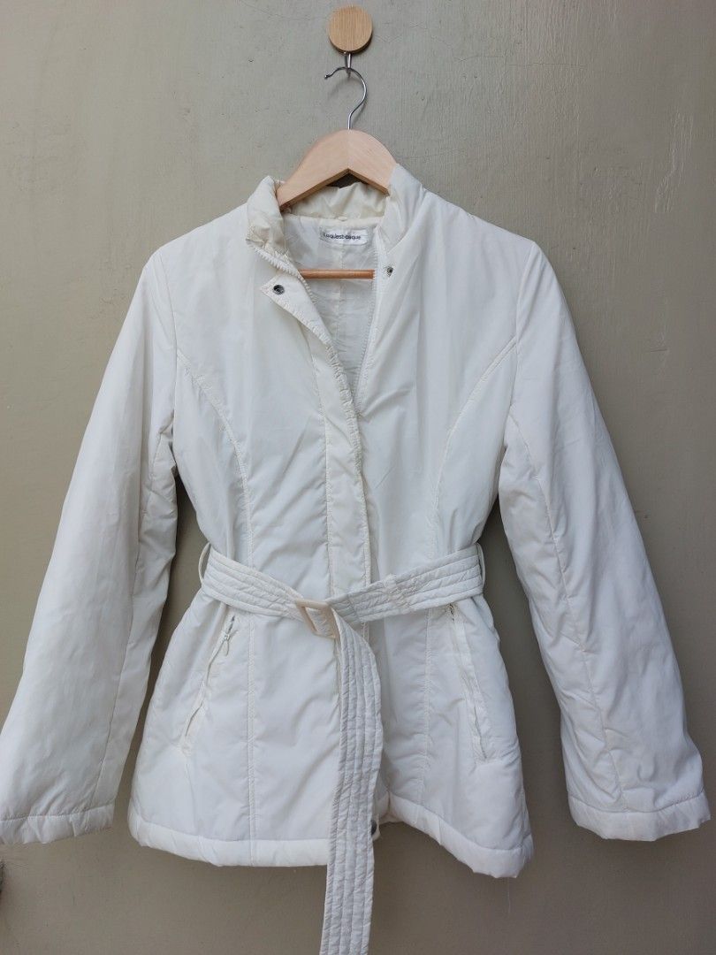 Puffer anoraks Jacket off white, Women's Fashion, Coats, Jackets and