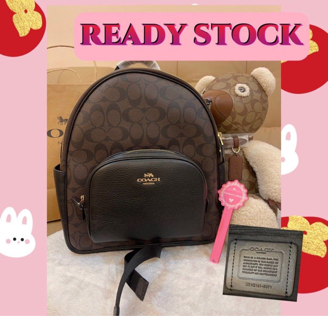 Coach canvas backpack top