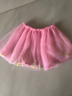 Rok Tutu Pink Bola Bola