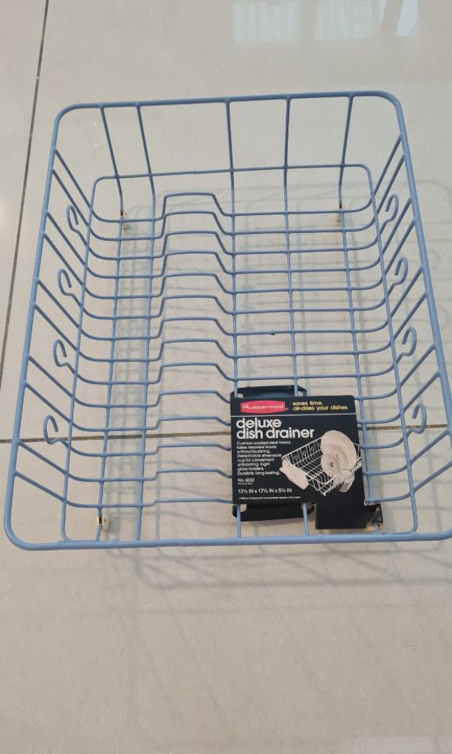 Rubbermaid 6032-ar-wht Dish Drainer, White Wire, Large