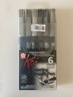 Sakura Koi Watercolor Grey Pigment Brush Pens