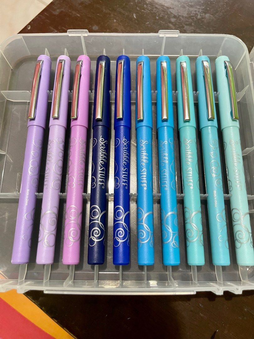 Scribble Stuff 30 Felt Pens with Storage Case, Hobbies & Toys