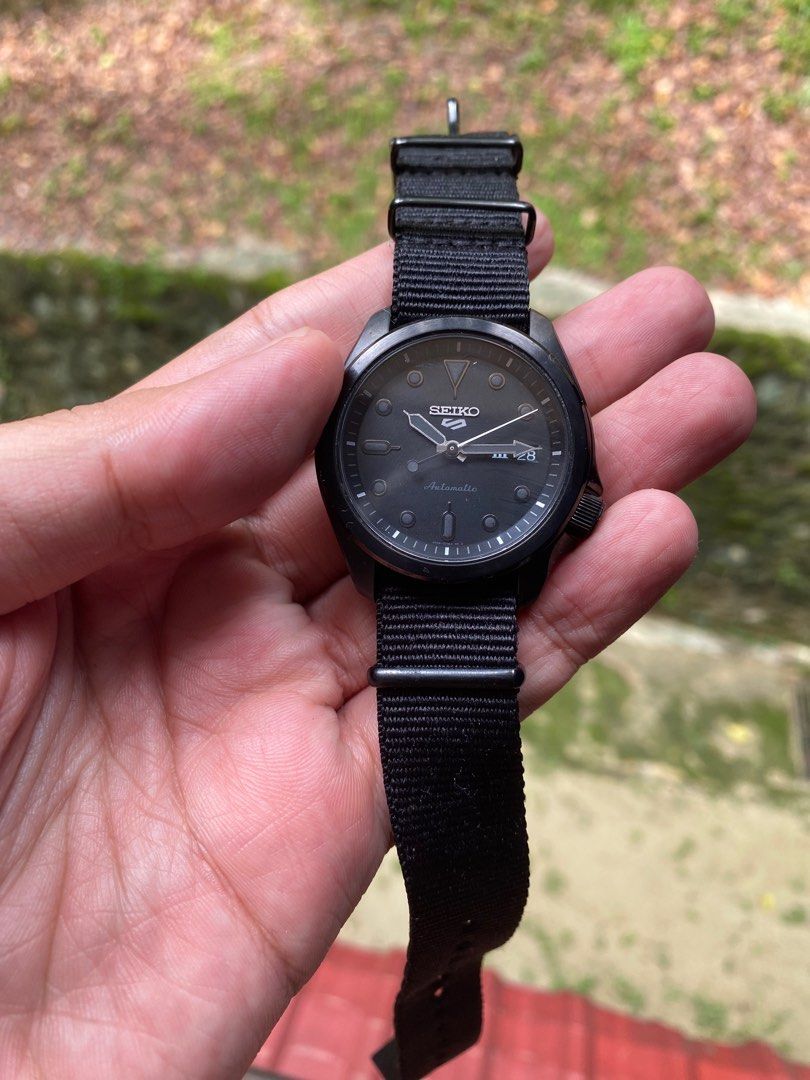 Seiko 5 Superman All Black Men s Fashion Watches Accessories