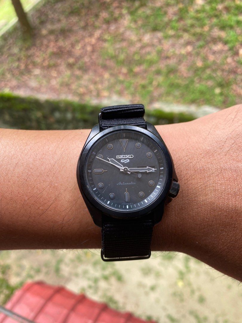 Seiko 5 Superman All Black Men s Fashion Watches Accessories