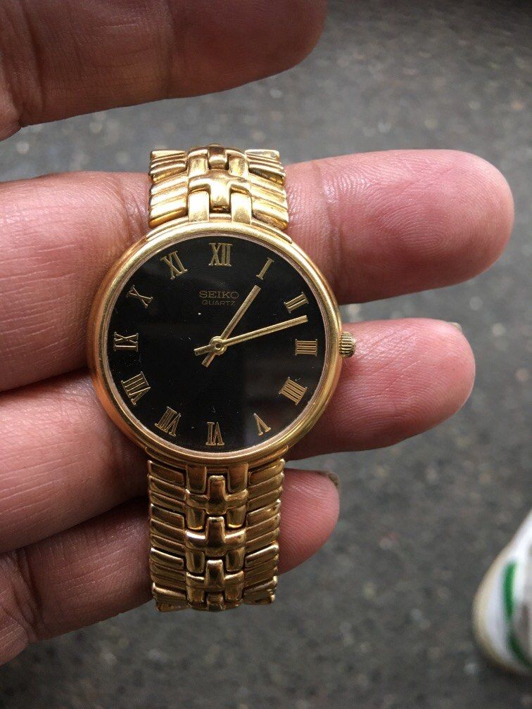 seiko quartz gold plated original, Luxury, Watches on Carousell