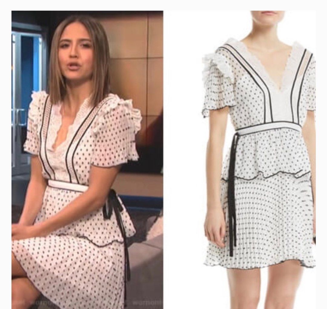 Self Portrait Pleated Plumetis Dress Women s Fashion Dresses