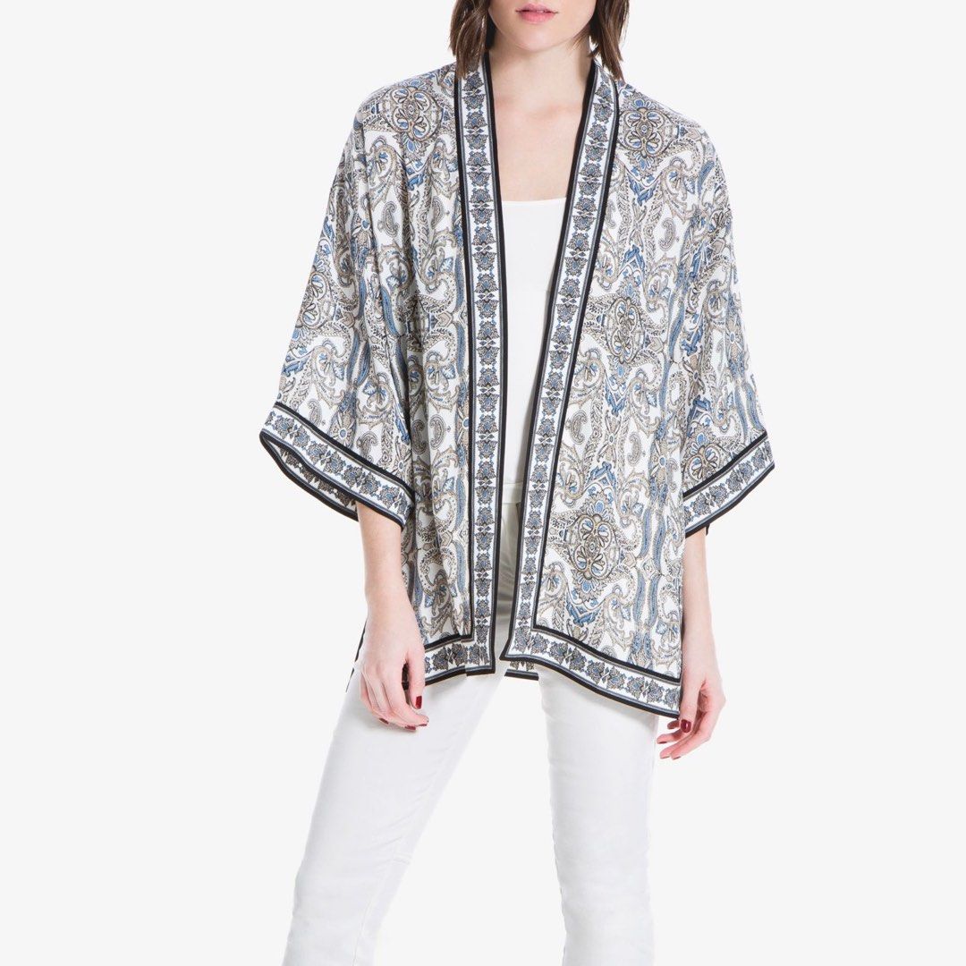 Size L Max Studio Printed Kimono Jacket