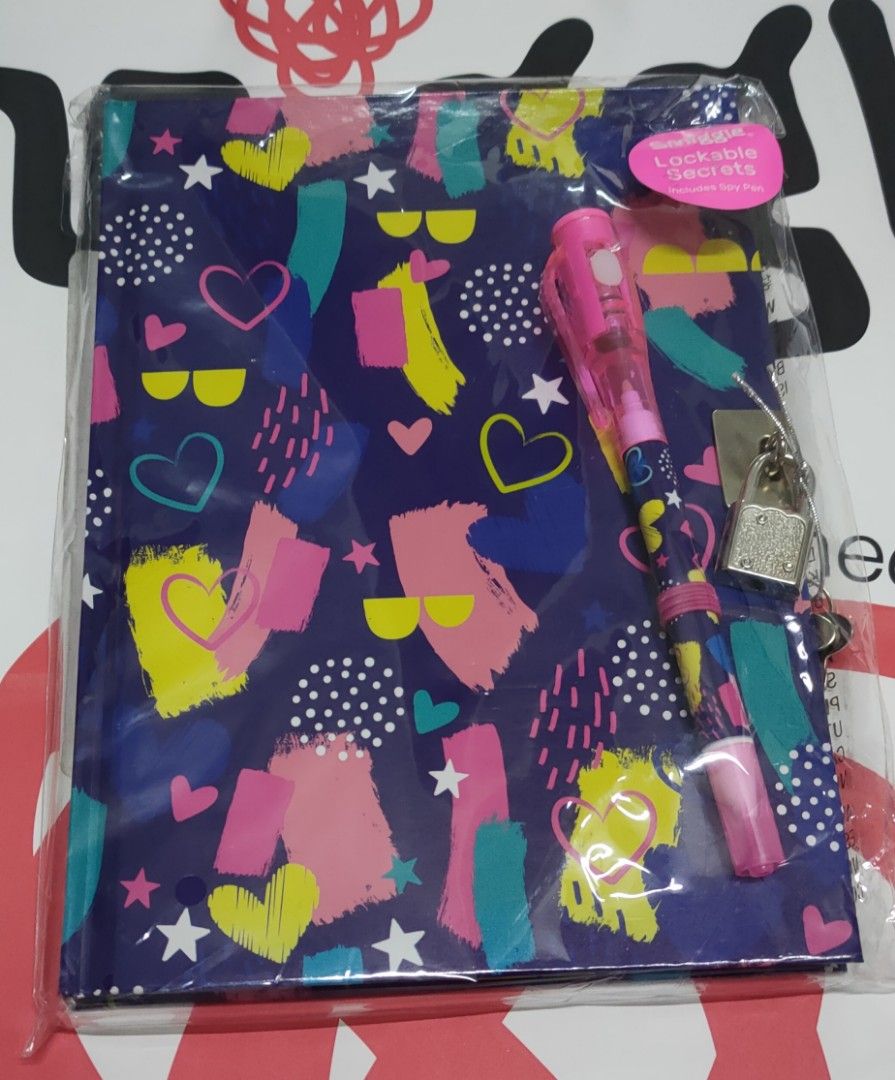 Smiggle Lockable Notebook with Spy Pen, Babies & Kids, Babies & Kids