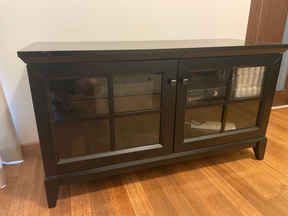 Solid Wood Pottery Barn TV Console, Furniture & Home Living