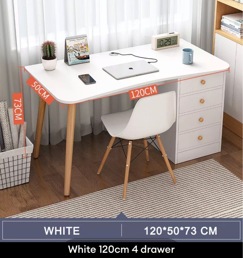 Study desk with drawer, Furniture & Home Living, Furniture, Tables