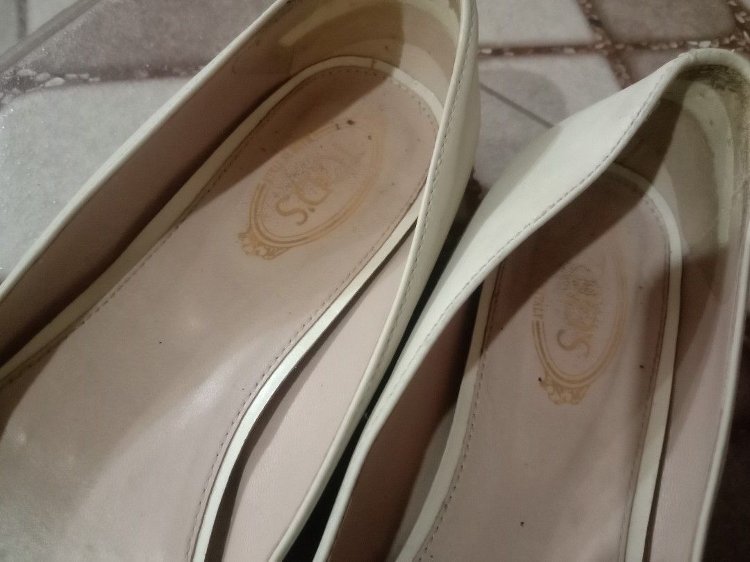 Chanel Blue Canvas And Leather CC Cap Toe Ballet Flats Size 40 at 1stDibs