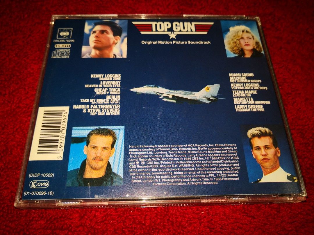Top Gun Movie Soundtrack CD, Hobbies & Toys, Music & Media, CDs & DVDs