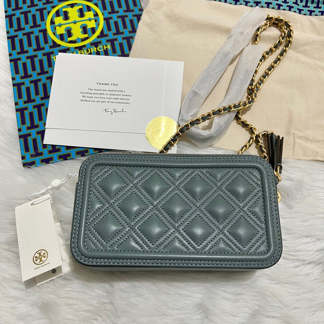 Tory Burch Fleming Double-Zip Mini Bag, Luxury, Bags & Wallets on Carousell