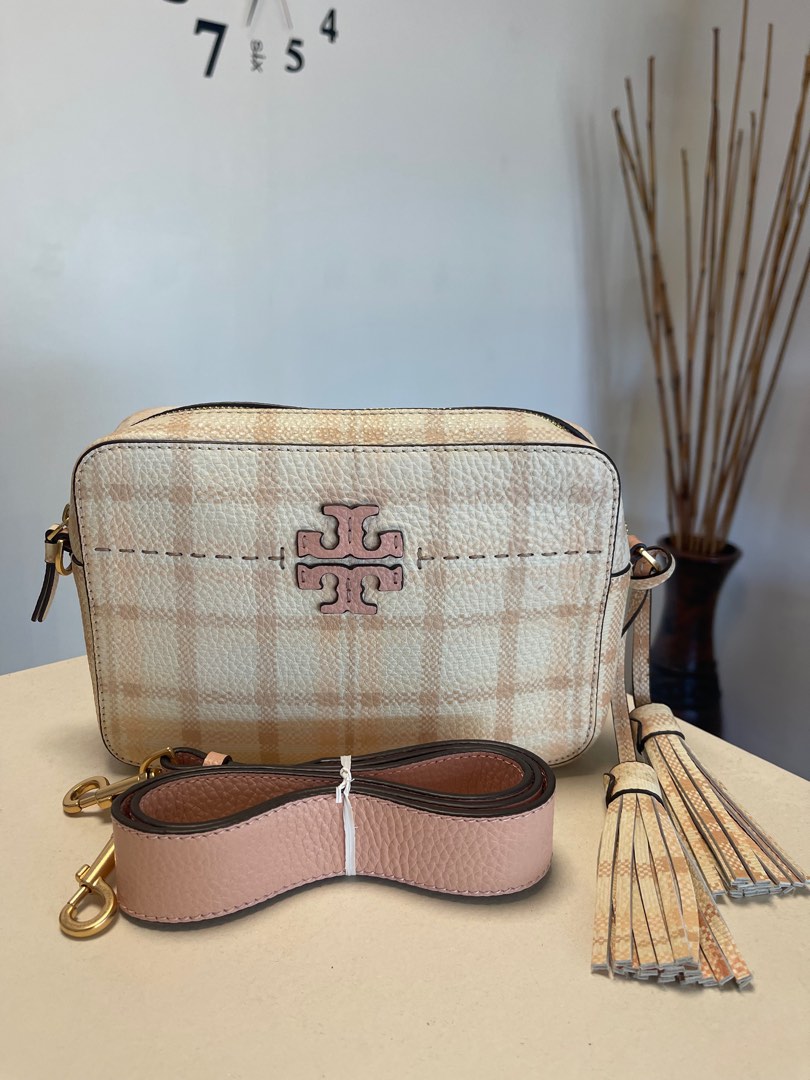 Tory Burch Mcgraw Plaid Camera Bag