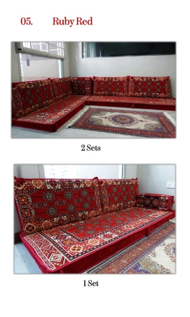 Turkish Kilim Floor Sofa / Majlis Set, Furniture & Home Living