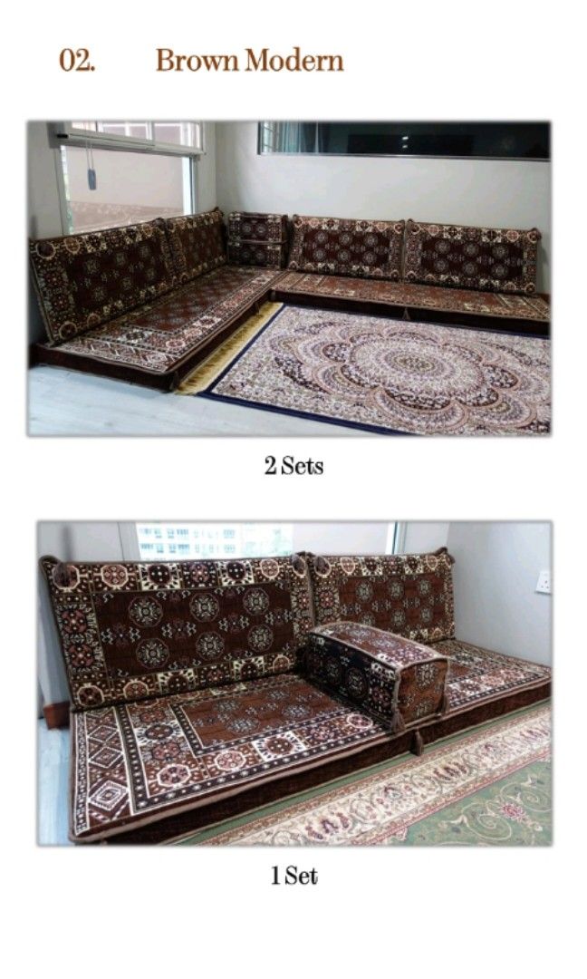 Turkish Kilim Floor Sofa / Majlis Set, Furniture & Home Living
