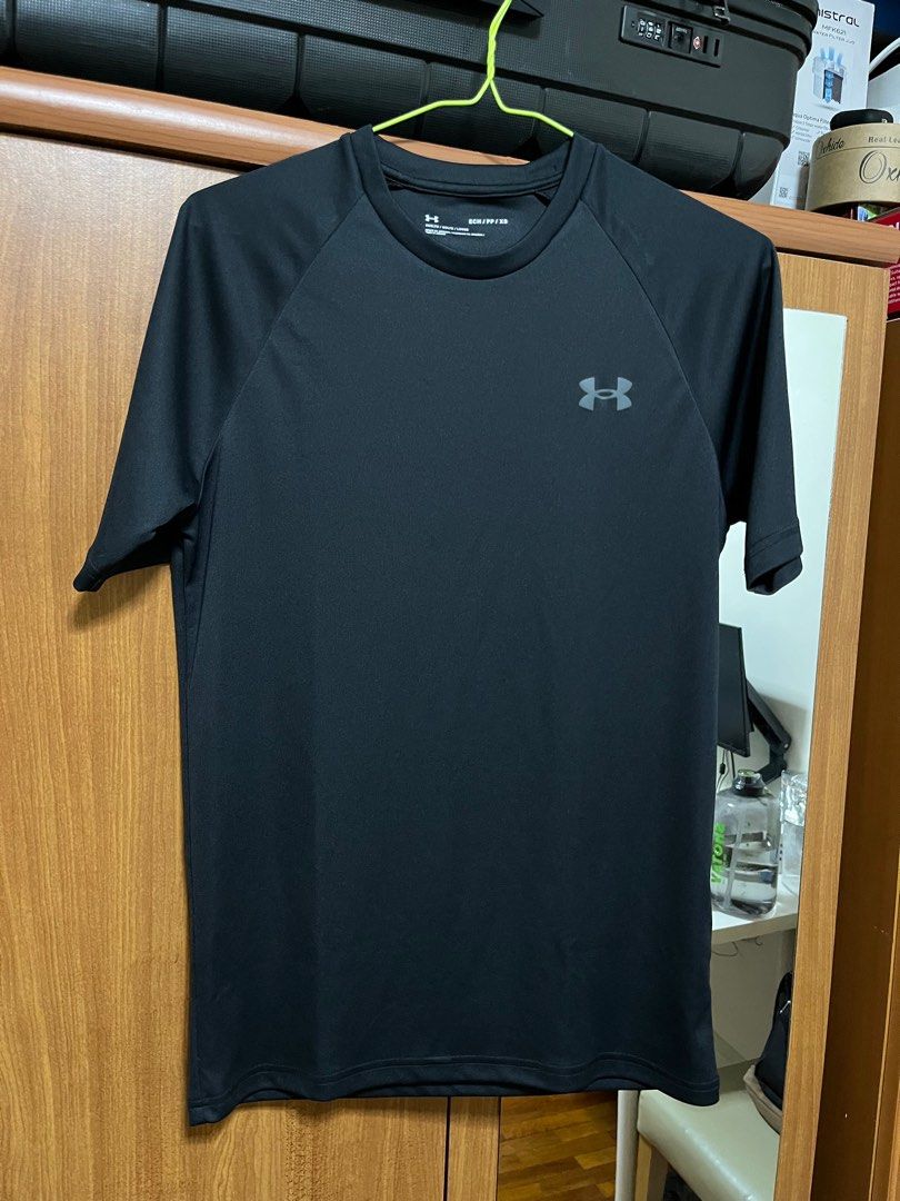 Under Armour HeatGea Logo UA Velocity Short Sleeve T-Shirt Black