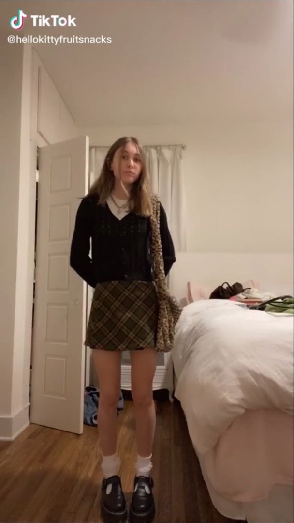 Unif green plaid skirt online
