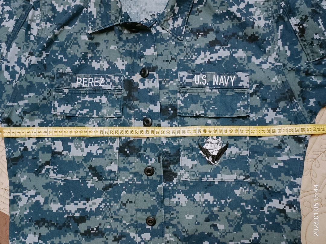 US Navy Working Uniform (NWU) Type II Navy Bluberry, Men's Fashion