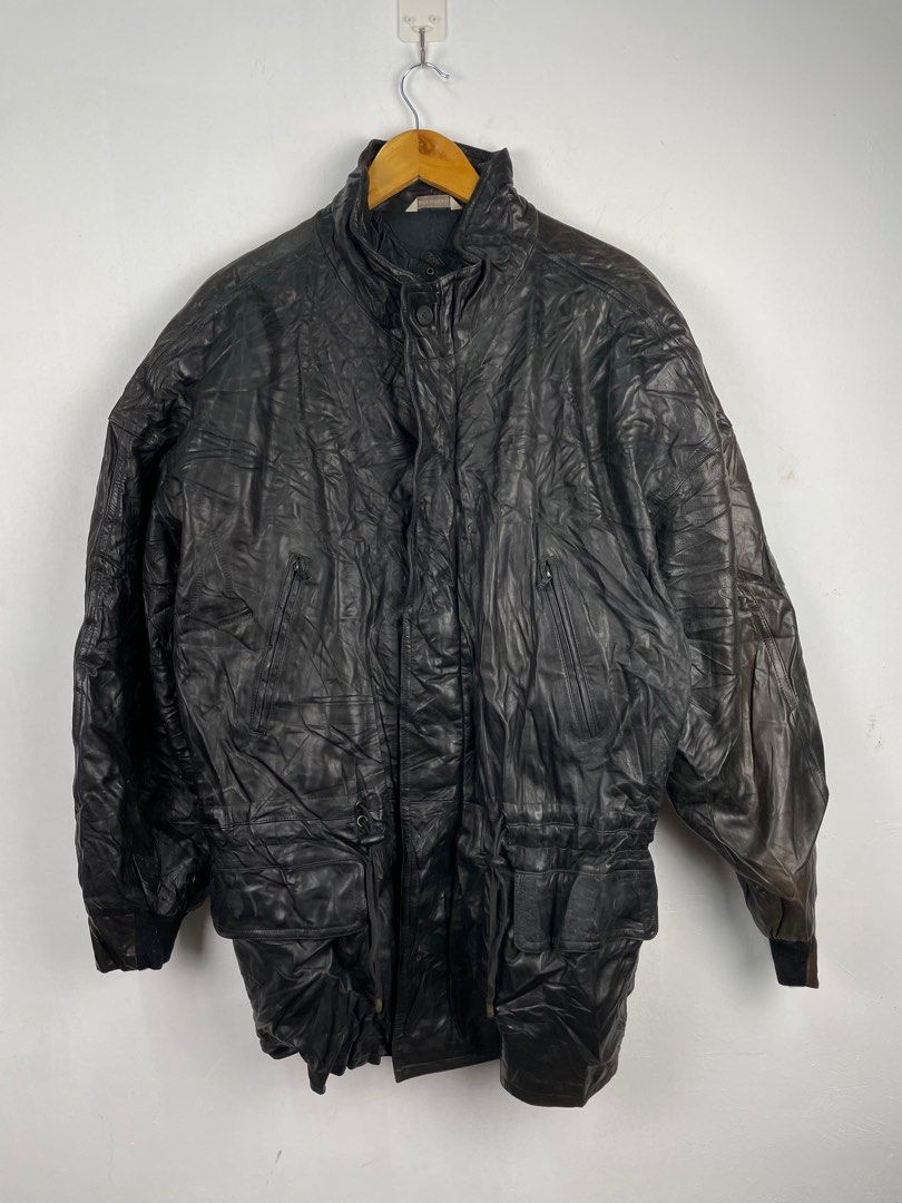 Vintage hippolyte paris leather jacket biker jacket permotoran 