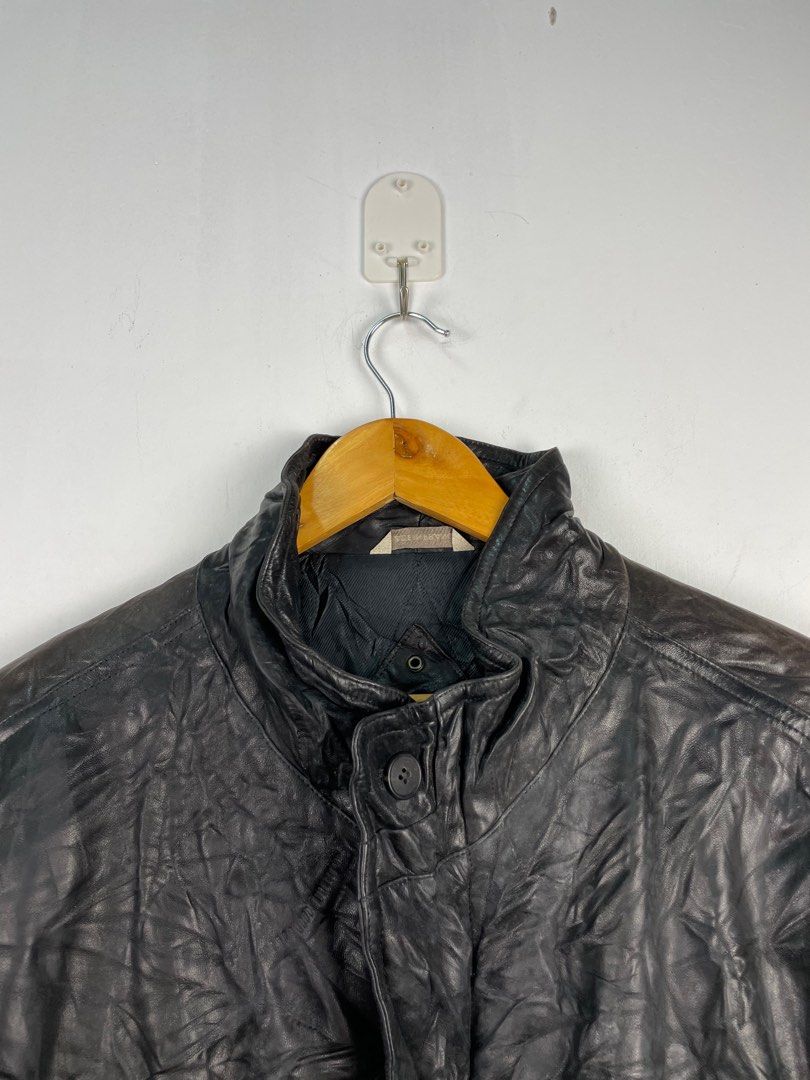 Vintage hippolyte paris leather jacket biker jacket permotoran 