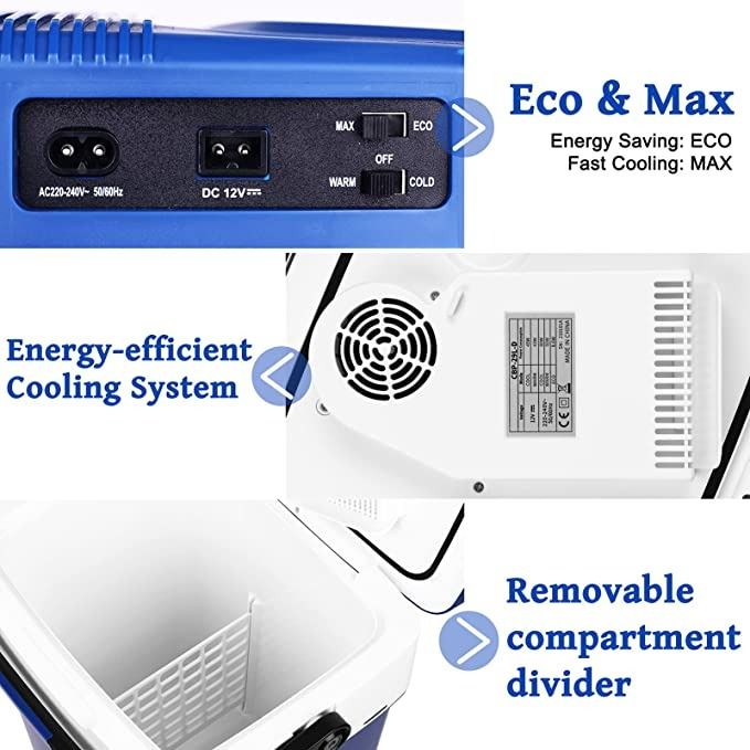 Vpcok Direct Electric Cool Box, Cooler Box Large 29 Litre Car Cooler