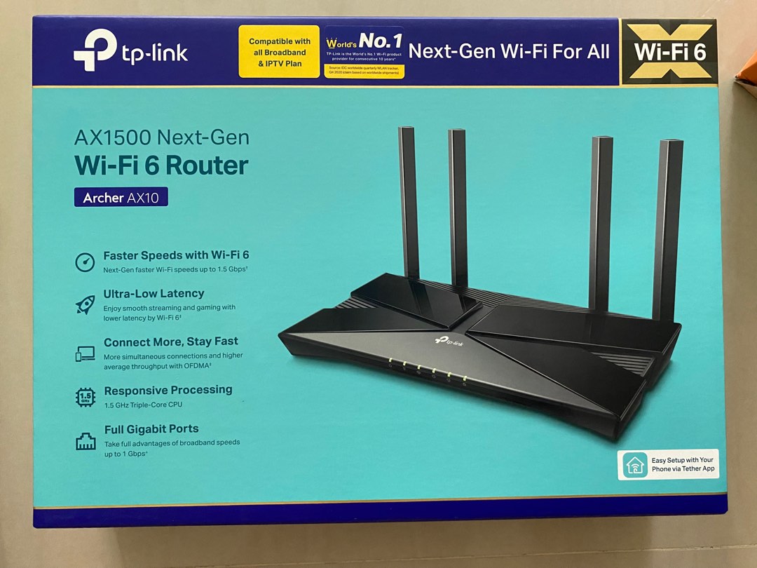 Wi-fi 6 Router, Computers & Tech, Parts & Accessories, Networking on
