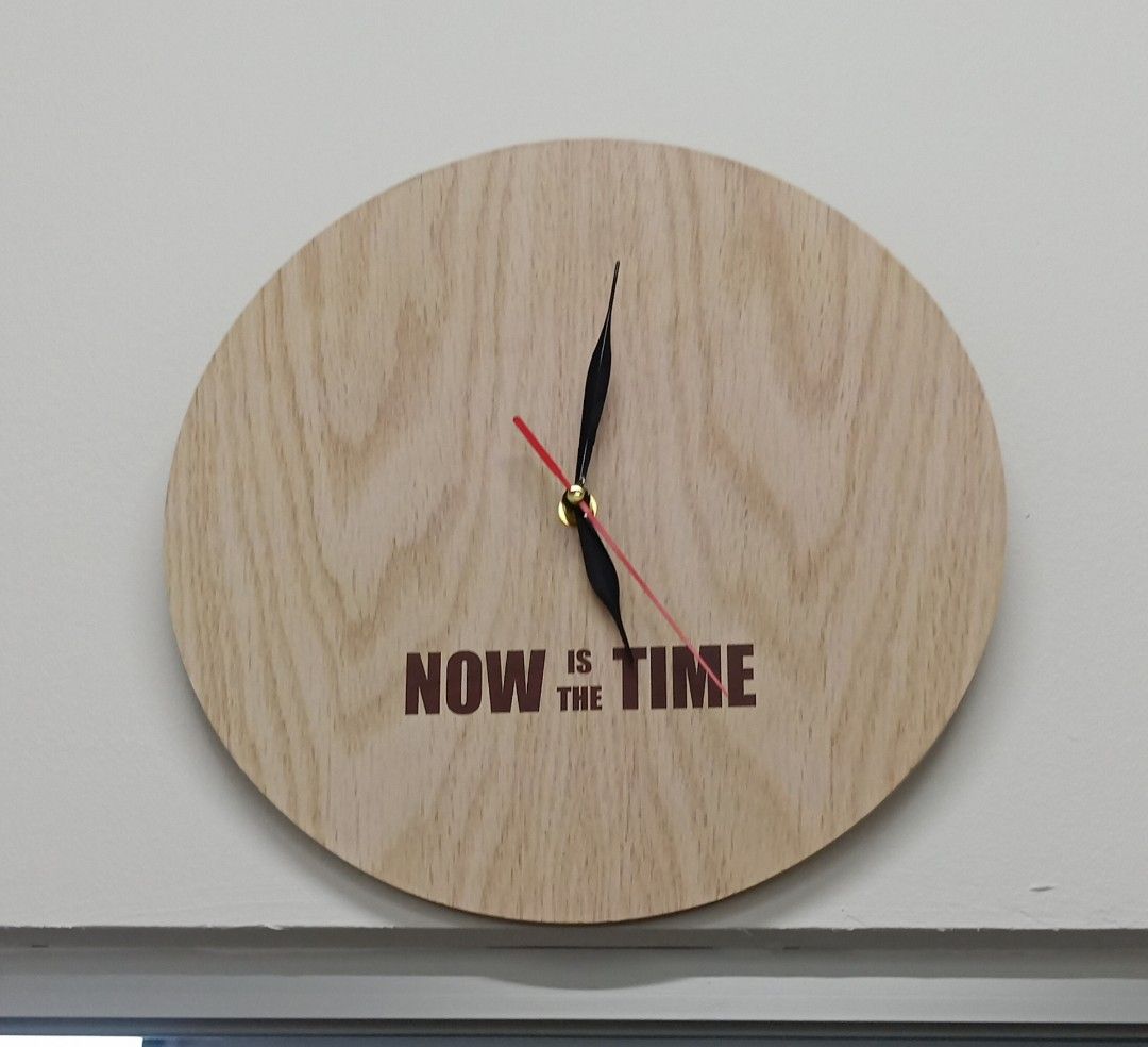 Wooden aesthetic clocks, Furniture & Home Living, Home Decor, Clocks on