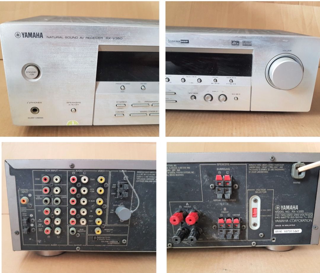Yamaha Natural Sound AV Receiver, JAPAN, Model RX-V350, 5 Channels 550 ...