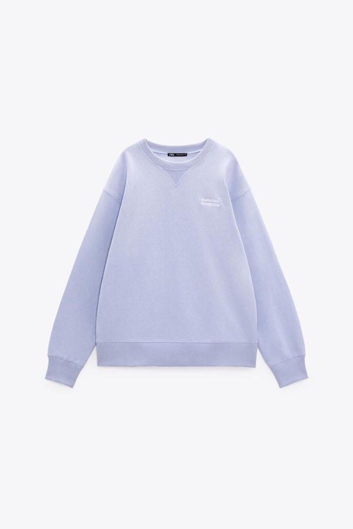 Zara slogan sweatshirt hot sale