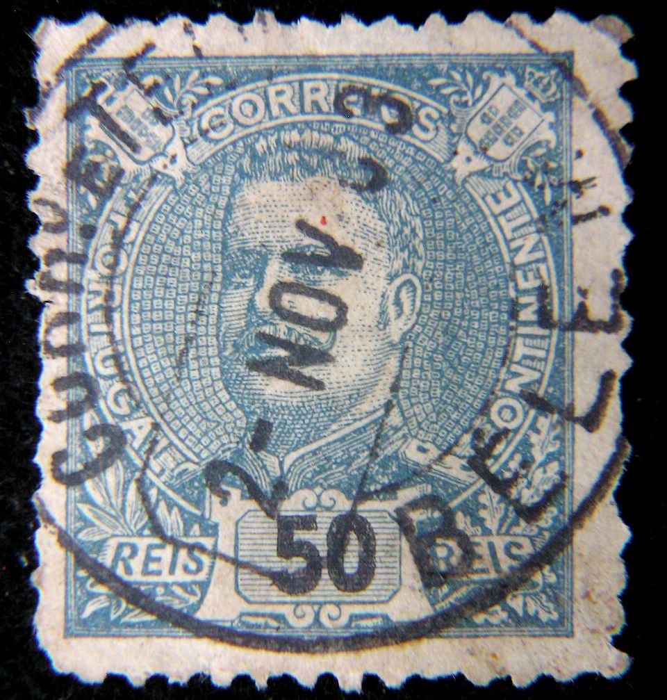 葡萄牙郵票-1903年葡萄牙王國葡皇加路士一世像50厘士郵票(貝倫郵戳), 興趣及遊戲, 收藏品及紀念品, 郵票及印刷品- Carousell