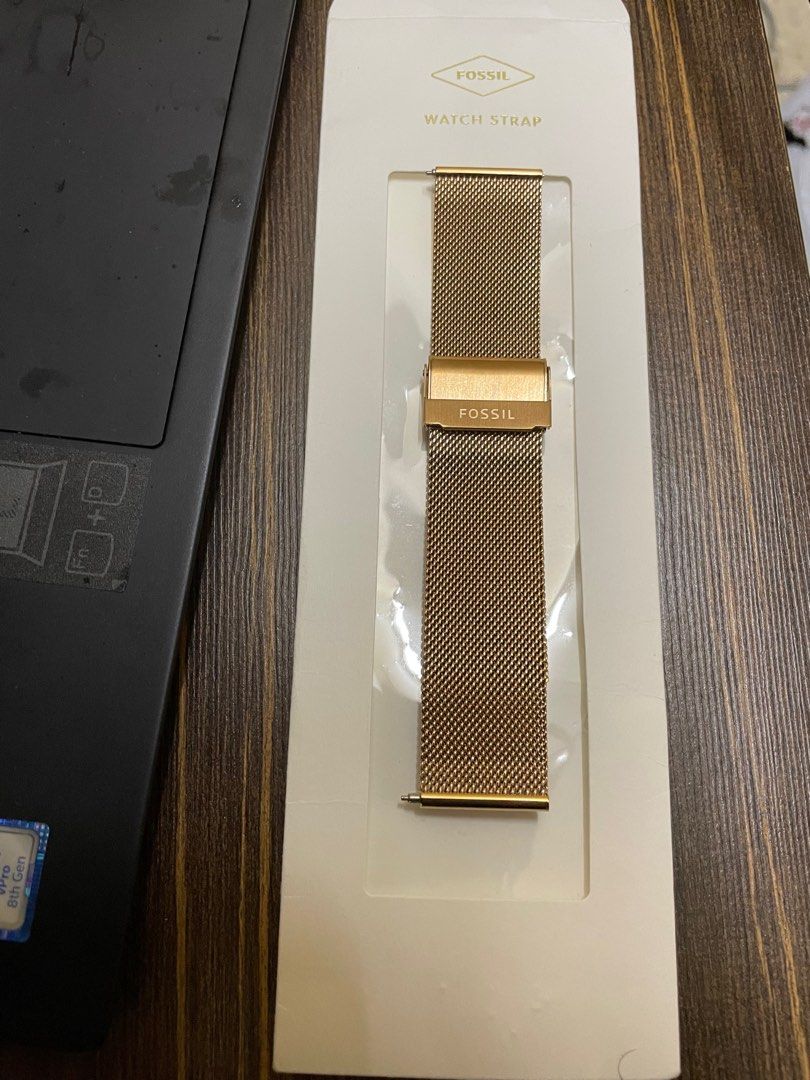 Fossil 22mm watch top strap rose gold